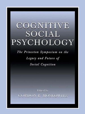 cover image of Cognitive Social Psychology